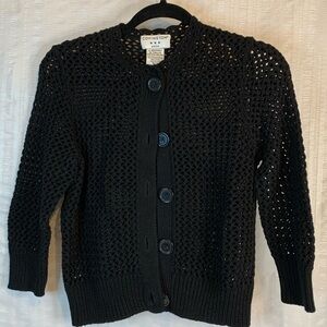 Covington Petite large black knitted cardigan.